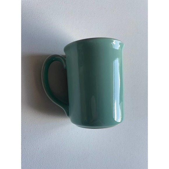 Vintage Corning Japan Mint Seafoam Green D Handle Stoneware Coffee Tea Mug - Picture 6 of 6